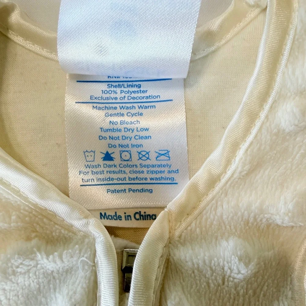 Halo SleepSack Wearable Blanket Cream Minky Dot Fleece Sleep Bag Small 0-6mo